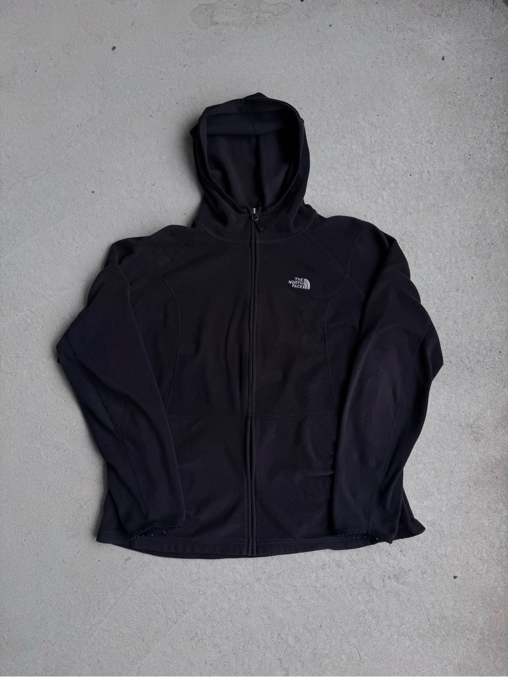The North Face Black Hooded Full-Zip Fleece Jacket